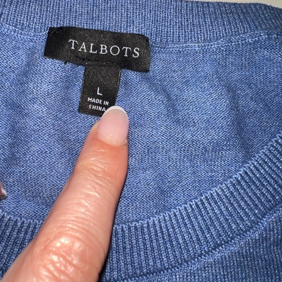 Talbots Dachshund Blue Sweater with Doxie Dog Pattern - Picture 6 of 10